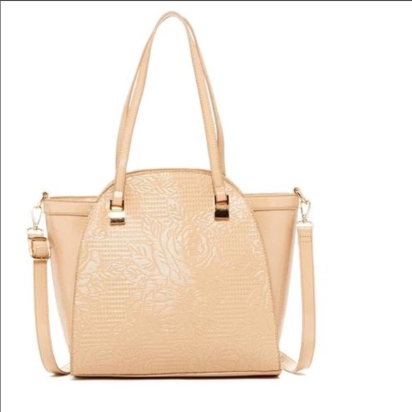 Pink Haley Handbags - Boutique-Pink Haley Wall of Rose Tote in Beige
